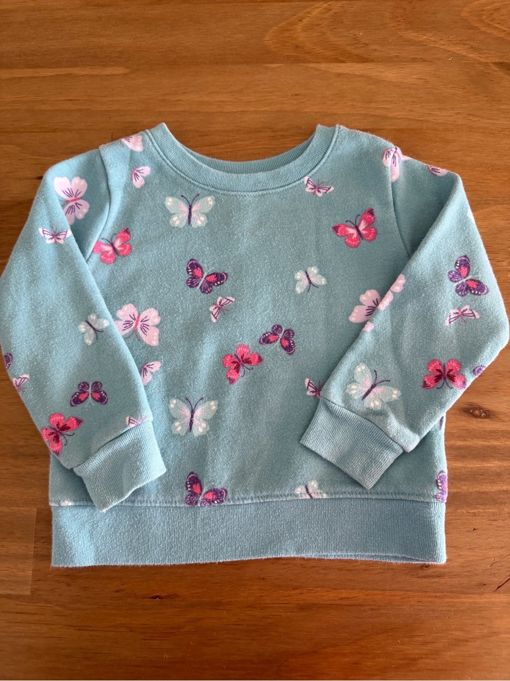 Garanimals Light Blue Butterfly Crewneck Sweatshirt Size 18M